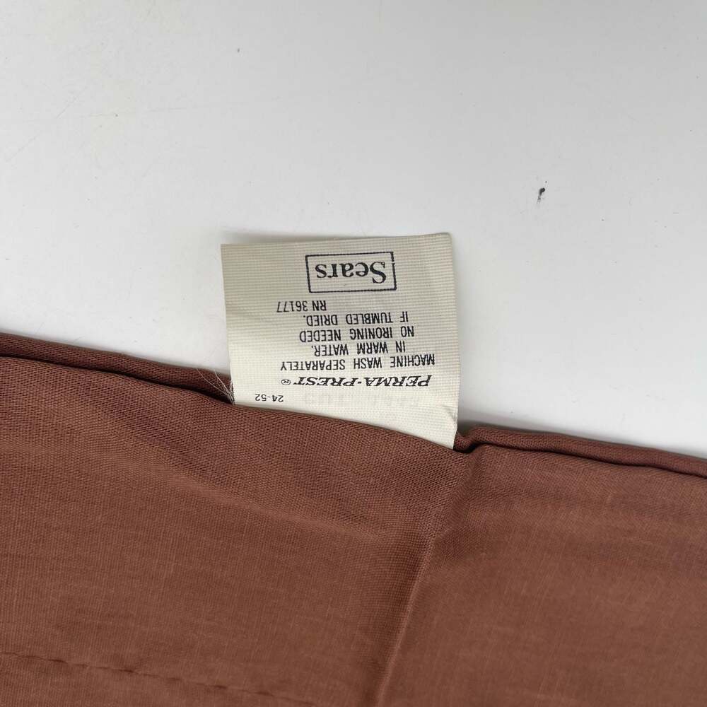 Vintage 1970s‎ Sears Perma-Prest Queen Size Brown Floral Pillow Sham